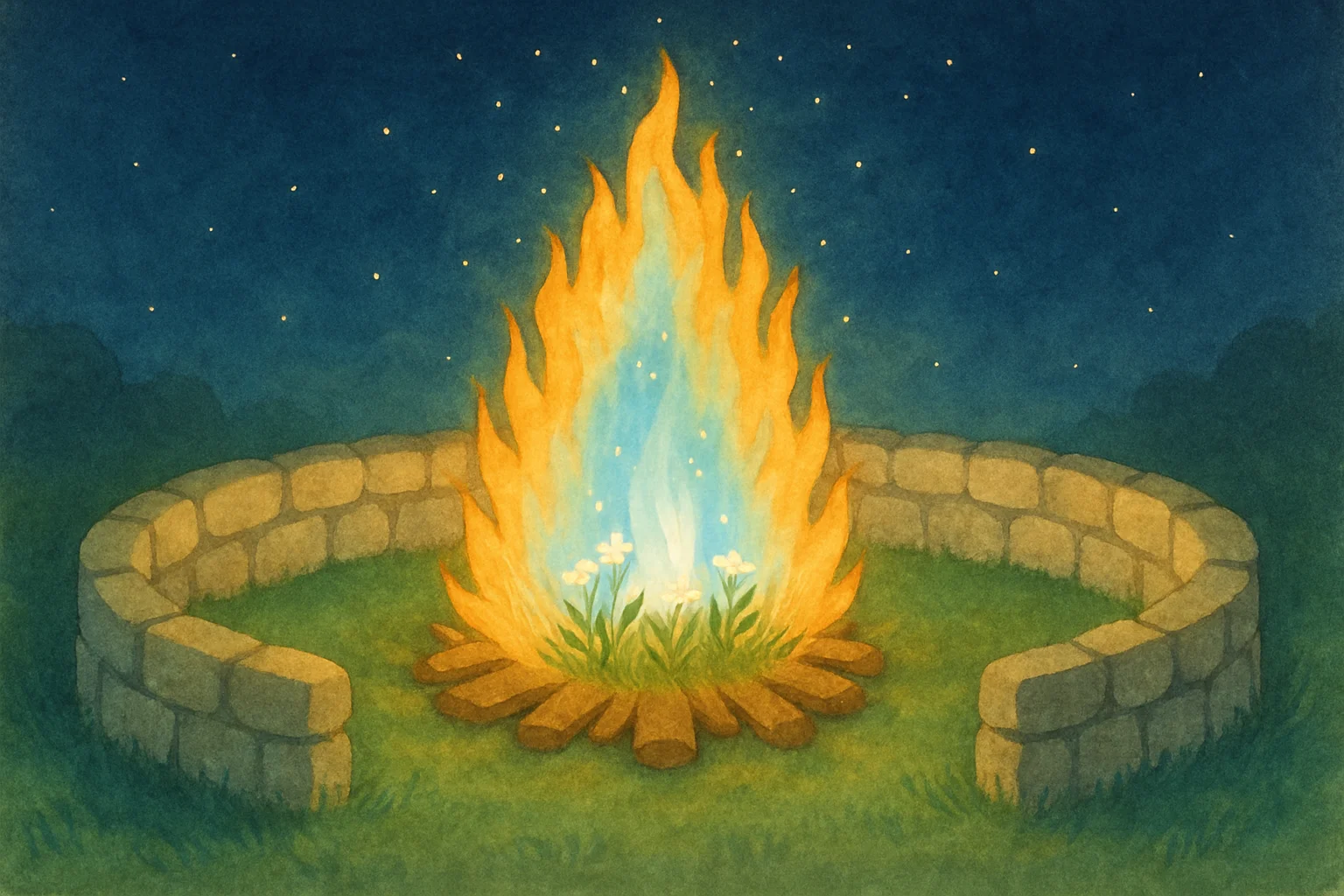 Illustration for Ibrahim and the Cool Fire